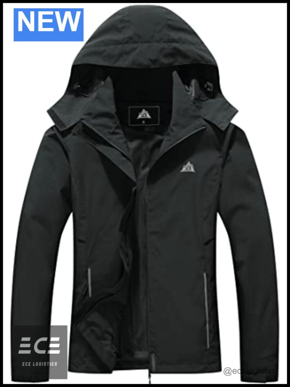 MOERDENG Women's Waterproof Windproof Hooded Rain Jacket Softshell Windbreaker